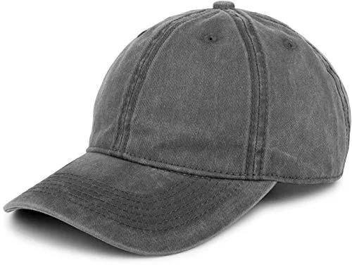 styleBREAKER Hüte & Mützen styleBREAKER Unisex 6-Panel Vintage Cap Einfarbig in Washed Optik, Basecap, Baseball Cap, Metallschnalle verstellbar 04023054, Farbe:Anthrazit
