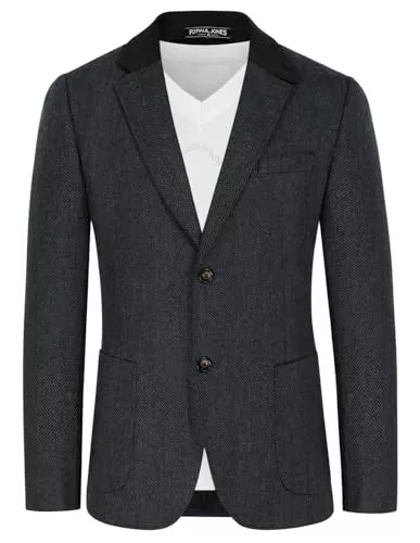 PaulJones Blazer PaulJones Sakko Herren Vintage aus Woll Blazer mit Reverskragen Tweed Sakko Herren Regular fit