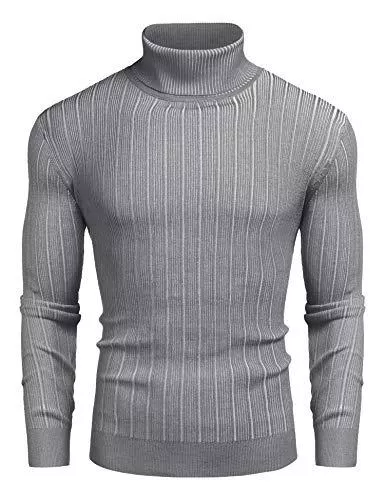 COOFANDY Pullover & Strickmode COOFANDY Herren Rollkragenpullover Feinstrick Sweater Strickpullover mit Rollkragen Slim Fit Basic Langarmshirt Männer