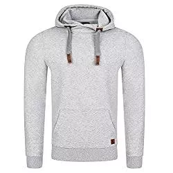 riverso Kapuzenpullover riverso Herren Kapuzenpullover RIVNiklas Pullover Sweatshirt Hoodie Kapuze Kängurutaschen Cross-Over-Kragen Regular Einfarbig Baumwolle