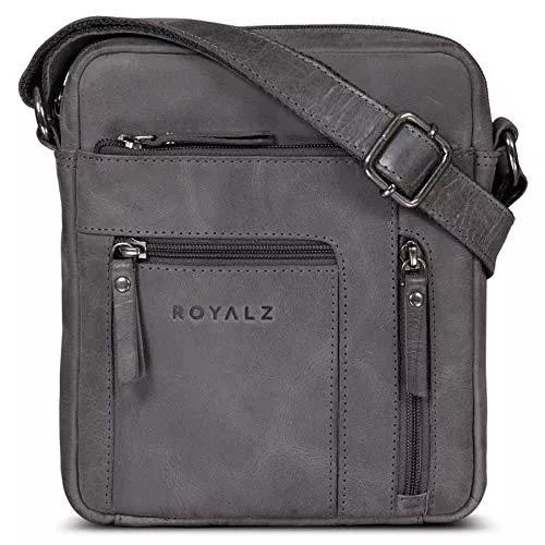 ROYALZ Taschen & Rucksäcke ROYALZ Kleine Umhängetasche Herren Leder Vintage Look Echtleder Männer Ledertasche Mini Schultertasche Herrenhandtasche Messanger Bag
