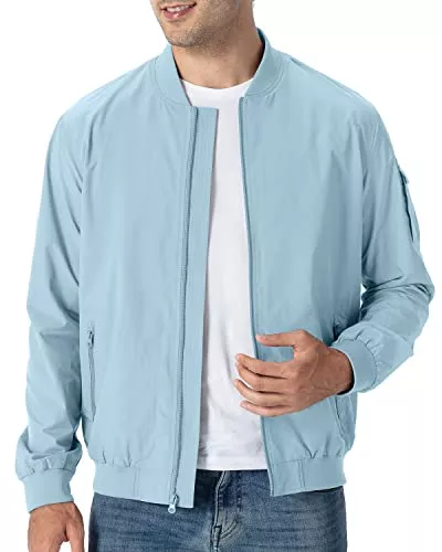 TBMPOY Jacken TBMPOY Herren Winddichte Bomberjacken Leichte Trainingsjacken Windbreaker Outdoor Golf Mode Mantel