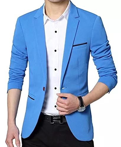 Nemopter Blazer Nemopter Herren Sakko Lässige Elegante Slim Fit Blazer Einknopf Anzugjacke Herren Blazer Jackett