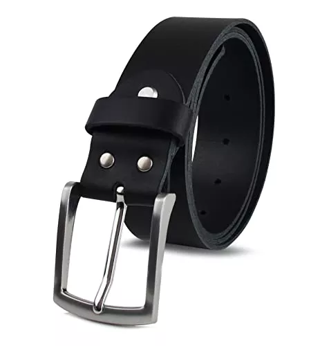 FOMAX Gürtel FOMAX® Herren Ledergürtel aus Rindsleder, Gürtel Handgemacht, MADE IN GERMANY, für Männer Jeans Anzug, 38mm breit, Länge kürzbar, Echtleder schwarz