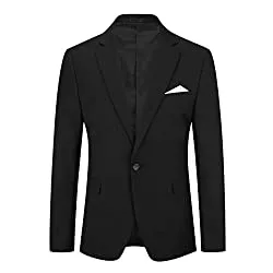 YOUTHUP Blazer YOUTHUP Herren Sakko Slim Fit Anzugjacke für Business Hochzeit Eleganter 1 Knöpfen Blazer