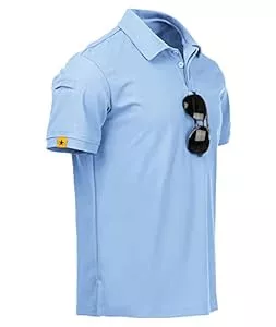 geeksport Poloshirts geeksport Poloshirt Herren Golf Kurzarm Freizeit Sport Polo Tennis Tshirts mit Brillenhalter Knopfleiste Männer Sommer