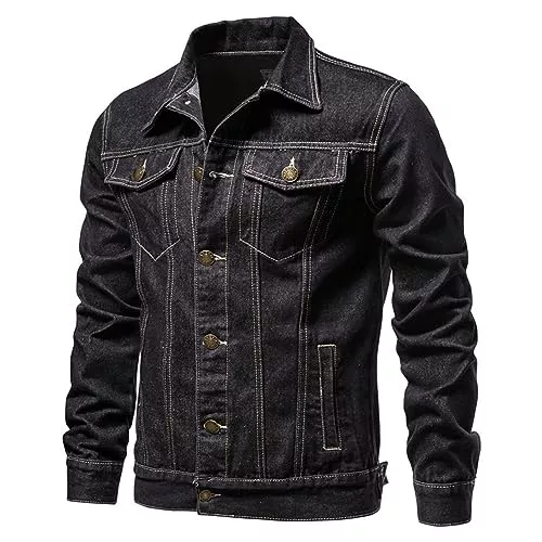 ZPLMIDE Jacken ZPLMIDE Herren-Designer-Jeansjacke in Übergröße (S-2XL), trendiger Stil, Mantel, Werkzeugjacke, Denim-Oberteil
