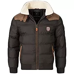 Geographical Norway Jacken Geographical Norway Herren Steppjacke Winterjacke S - 7XL – Gefütterter Warmer Anorak - Outdoor Jacke für den Winter/Herbst im Bundle mit UD Beanie