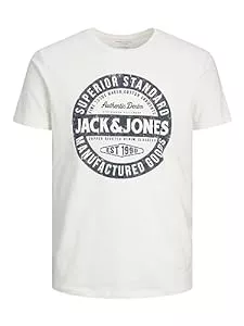 JACK & JONES T-Shirts JACK & JONES Male T-Shirt Logo O-Neck T-Shirt