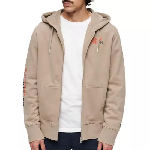 Superdry Jacken Superdry Herren Locker geschnittene Sportswear Kapuzenjacke mit Logo