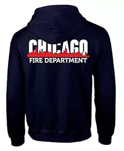 chicagofireshop Kapuzenpullover Chicago Fire Dept. - Sweatjacke mit Skyline-Motiv