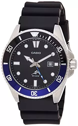Casio Uhren Casio Men's MDV106-1AV 200 M WR Black Dive Watch (MDV106-1A)