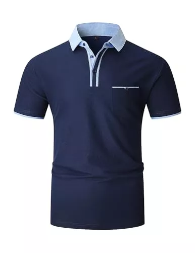 LIUPMWE Poloshirts LIUPMWE Poloshirt Herren,Kurzarm T Shirts Männer,Polohemd Herren Baumwolle Golf Casual T-Shirt M-XXXL
