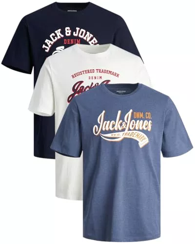 JACK &amp; JONES T-Shirts JACK &amp; JONES Herren T-Shirts im 3er-Set Multipack S-7XL