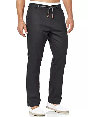Indicode Hosen Indicode Herren Veneto Stoffhose aus Leinen &amp; Baumwolle | Leinenhose Freizeithose Männer