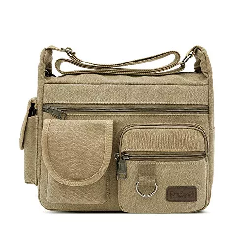 FANDARE Taschen & Rucksäcke FANDARE Umhängetasche Schultertasche 7.9 inch iPad Tasche Unisex Vintage Canvas Messenger Tasche für Damen/Herren