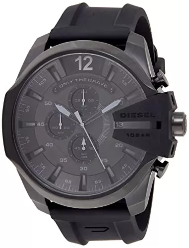 Diesel Uhren Diesel Herren Mega Chief Chronograph, 51 mm Gehäusegröße Edelstahluhr
