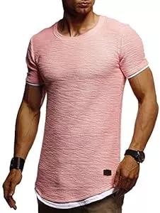 Leif Nelson T-Shirts Leif Nelson T-Shirt Herren Sommer mit Rundhals-Ausschnitt, Regular Fit Herren-T-Shirt aus 100% Baumwolle, Basic Männer T-Shirt, Casual Mens T Shirt