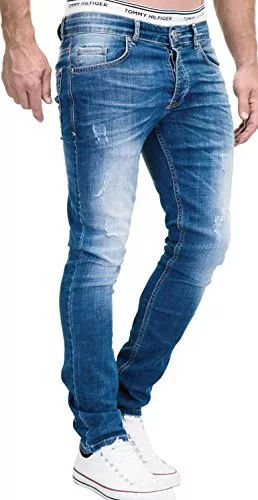 MERISH Jeans MERISH Jeans Herren Slim Fit Stretch Jeanshose Designer Hose Denim 9148-2100