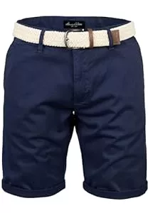 Amaci&Sons Shorts Amaci&Sons Herren Chinoshorts inkl. Gürtel Männer Kurze Bermuda Hose Regular Fit Gurt7030