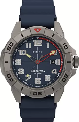 Timex Uhren Timex Expedition North Ridge Herren-Armbanduhr, 41 mm, sandfarbenes Zifferblatt, Gewebe, Metallgehäuse, sandfarbenes Armband
