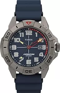 Timex Uhren Timex Expedition North Ridge Herren-Armbanduhr, 41 mm, sandfarbenes Zifferblatt, Gewebe, Metallgehäuse, sandfarbenes Armband