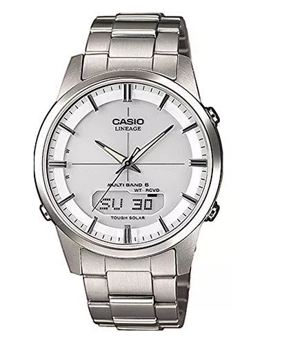 Casio Uhren Casio Herrenarmbanduhr mit Solar und Funk und Titanarmband