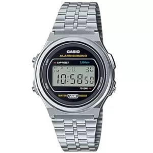 Casio Uhren Casio Collection Vintage Unisex Digital Uhr mit Edelstahl Armband