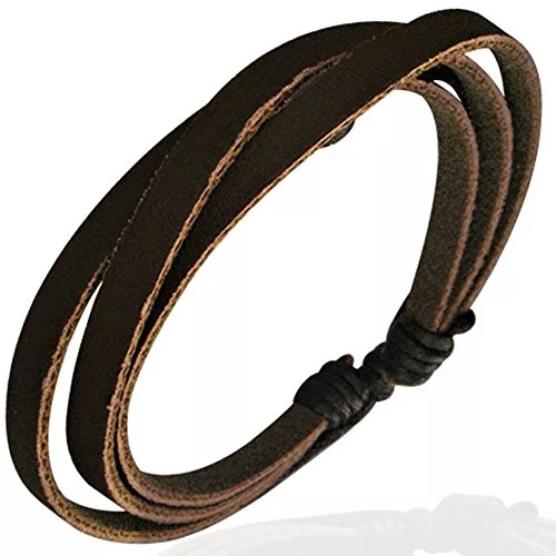 ZENSE Schmuck ZENSE - Herrenarmband aus Leder einfarbig ZB0037