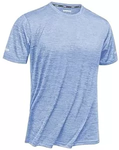 TACVASEN T-Shirts TACVASEN Herren Meliert Sport T-Shirts Kurzarm Schnelltrocknend Laufshirts Funktionsshirts Sportshirt mit Reflektierender Streifen