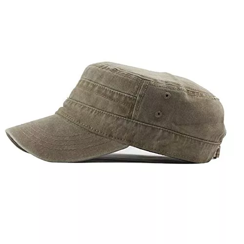 UAOOK Hüte & Mützen UAOOK Klassische Premium Army Cap Military Style Armee Hut Männer Low Profile Sommer 100% Baumwolle Einstellbare Fiddler Plain Flat Cadet, Baseball Cap Retro Maler Seeleute Chapeau Unisex