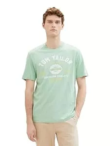 TOM TAILOR T-Shirts TOM TAILOR Herren T-Shirt mit Logo-Print aus Baumwolle