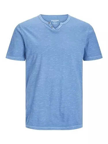 JACK & JONES T-Shirts JACK & JONES Male T-Shirt Meliert GETEILTER Kragen T-Shirt