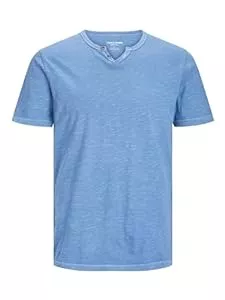 JACK & JONES T-Shirts JACK & JONES Male T-Shirt Meliert GETEILTER Kragen T-Shirt