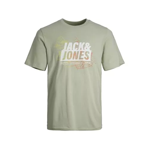 JACK & JONES T-Shirts JACK & JONES Male T-Shirt Gedruckt Rundhals T-Shirt