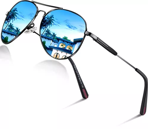 DADA-PRO Sonnenbrillen & Zubehör DADA-PRO Sonnenbrille Herren Polarisiert Pilotenbrille Damen Metallrahmen Retro Fliegerbrille UV400 Schutz Polarized Sunglasses Men Women