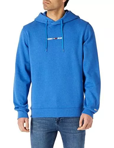 Tommy Jeans Kapuzenpullover Tommy Jeans Herren TJM Straight Logo Hoodie Kapuzenpullover