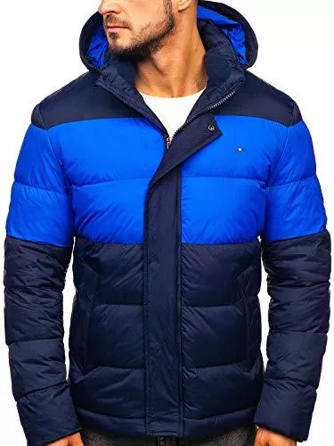 BOLF Jacken BOLF Herren Winterjacke Steppjacke Sportjacke Daunenjacke Puffer Jacket Kapuze Stehkragen Warm Gefüttert Gepolstert Wasserdicht Winddicht Outdoor Casual Style Street Look