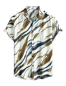 VATPAVE Hemden VATPAVE Herren Hawaii Hemd Männer Kurzarm Sommer Freizeithemd Casual Strand Blumen Hawaiihemd