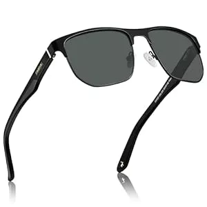 CARFIA Sonnenbrillen & Zubehör CARFIA Sonnenbrille Herren Polarisiert, Moden Metall-Rahmen Rechteckige, UV400 Modebrille Für Fahren und Angeln