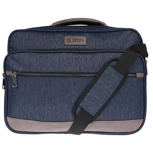 Christian Wippermann Taschen & Rucksäcke Christian Wippermann XXL Herren Umhängetasche Flugbegleiter Tasche Messenger Arbeitstasche 17 Zoll Laptoptasche Schwarz