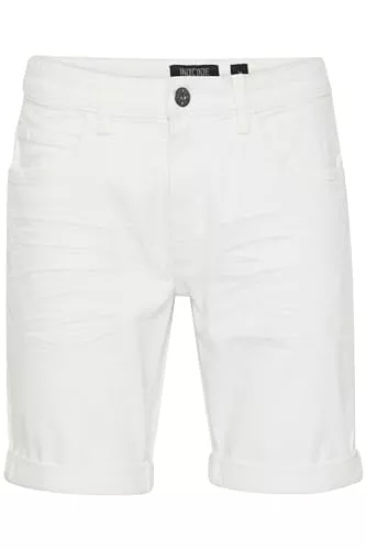 Indicode Shorts Indicode Quentin Herren Jeans Shorts Kurze Denim Hose im Destroyed-Optik aus Stretch-Material Regular Fit