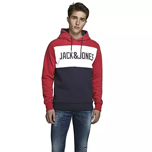 JACK & JONES Kapuzenpullover JACK & JONES Male Hoodie Colourblocking Logo