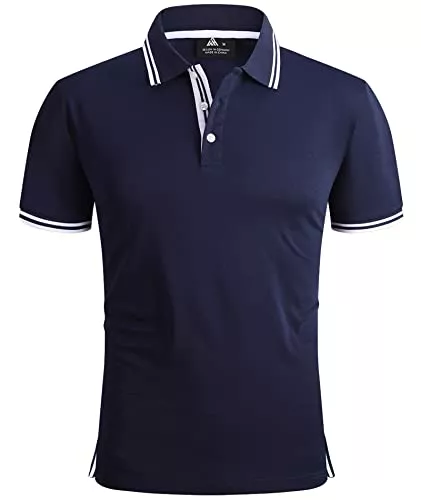 geeksport Poloshirts geeksport Poloshirts Herren Kurzarm Tennis Slim Fit Golf Polo Shirt Männer Sport Schnelltrocknend Atmungsaktiv Polohemd Sommer Outdoor Golf T-Shirt