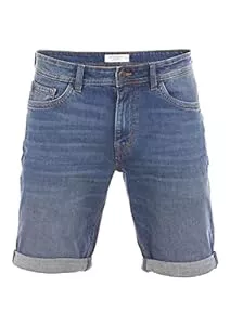 TOM TAILOR Shorts TOM TAILOR Herren Jeans Short Josh Regular Slim Fit Kurze Basic Stretch Shorts Baumwolle Bermuda Sommer Hose Denim Blau