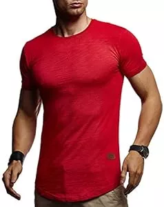 Leif Nelson T-Shirts Leif Nelson T-Shirt Herren Sommer Rundhals-Ausschnitt, Regular Fit Herren-T-Shirt 100% Baumwolle, Basic Männer T-Shirt, Casual Mens T-Shirt