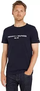 Tommy Hilfiger T-Shirts Tommy Hilfiger Herren T-Shirt Kurzarm Tommy Logo Rundhalsausschnitt