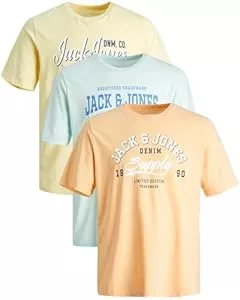 JACK & JONES T-Shirts JACK & JONES Herren T-Shirts im 3er-Set Multipack S-7XL