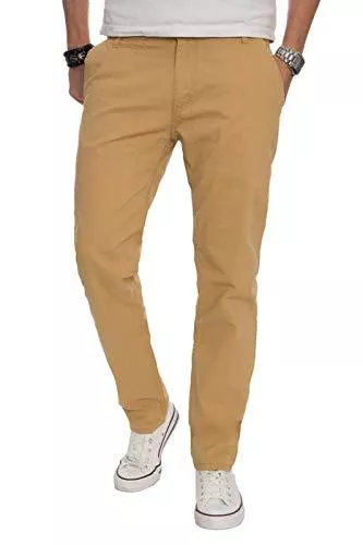 ALESSANDRO SALVARINI Hosen ALESSANDRO SALVARINI Herren Designer Chino Stoff Hose Chinohose Regular Fit
