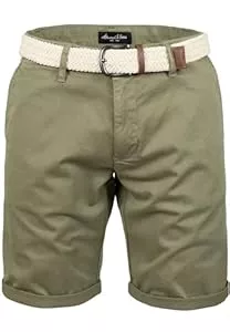 Amaci&Sons Shorts Amaci&Sons Herren Chinoshorts inkl. Gürtel Männer Kurze Bermuda Hose Regular Fit Gurt7030
